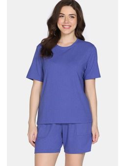 Zivame - 2 Mile Fashion Knit Poly Nightsuit - Iris Bloom