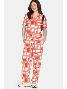 Zivame - 2 Mile Fashion Knit Cotton Nightsuit - Burnt Sienna