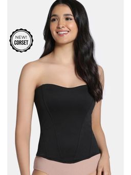Zivame - Short Slip Cor With Inbuilt Cups - Black