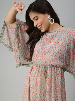 SHOWOFF - Multi Color Floral Kaftan Maxi Dress