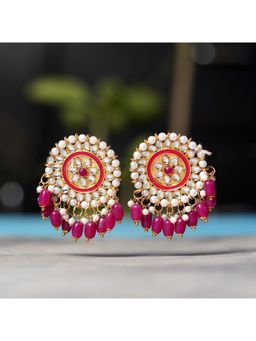 Zoey - Pink Gold-Plated Contemporary Drop Earrings