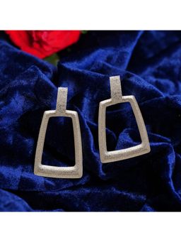 Zoey - Rhodium-Plated American Diamond Drop Earrings