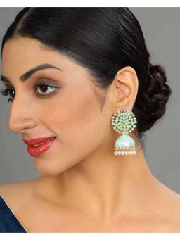 Zoey - Women Green Traditional Jhumkas Earrings