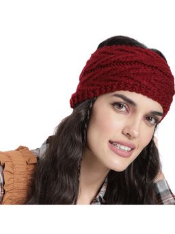 Magic Needles - Maroon V Stitch Woven Headband