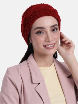 Magic Needles - Maroon Cable Headband