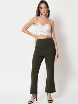 Trend Arrest - Green Bootcut Pants