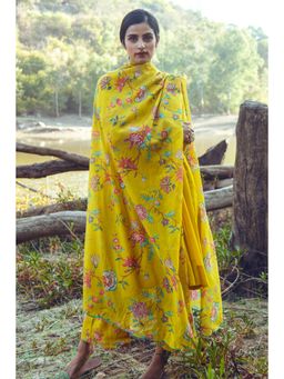 Paulmi & Harsh - Liva Yellow Anarkali with Pant and Dupatta