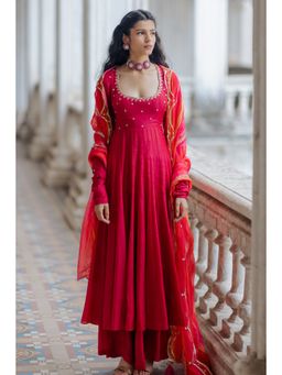 Paulmi & Harsh - Sitara Pink Anarkali with Pant and Dupatta