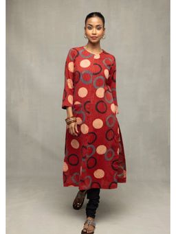 Sutra Art of Clothing - Red Ajrakh Print Kurta