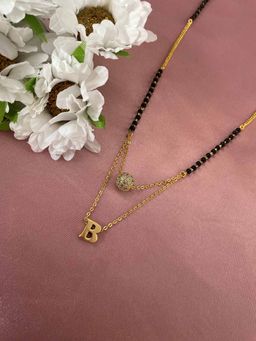 Digital Dress Room - B Letter AD Ball Pendant Mangalsutra