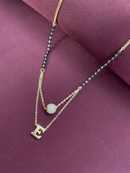 Digital Dress Room - E Letter AD Ball Pendant Mangalsutra
