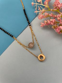 Digital Dress Room - O Letter AD Ball Pendant Mangalsutra