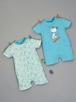 Mi Arcus - Cotton Peanuts Snoopy Printed Romper for Kids (Pack of 2)
