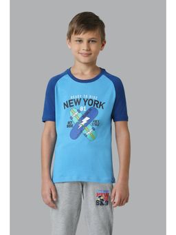 Van Heusen - Boys Smart Tech & Easy Stain Release T-Shirt - Azure Blue