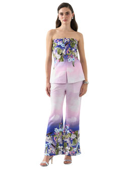 Label By Mohita - Women Pink Floral Rayon Co-Ord Set