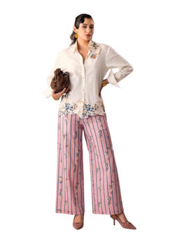 Label By Mohita - Women Multi-Color Printed Cotton Linen Shirt with Pant