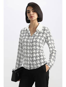 Allen Solly - Women White Printed Polyester Shirt