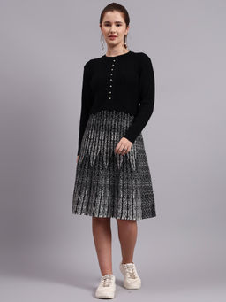 MODKLINE WITH MK - Women Black Textured Wool Dress