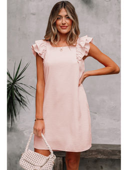Errabelly - Women Pink Solid/Plain Polyester Dress
