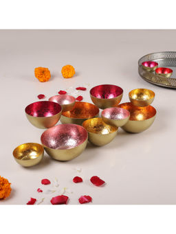 HomeTown - Aruba Iron Table Top Tealight Holder In Multi-Color