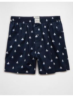 American Eagle - Men Blue Mens Sailboats Stretch Boxer Short