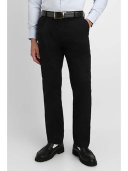 Snitch - Black Solid Slim Casual Chinos