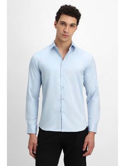 Snitch - Light Blue Solid Full Sleeves Slim Formal Shirt