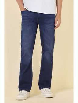 Allen Solly - Men Navy Mid Wash Jeans