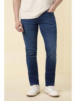 Allen Solly - Men Navy Mid Wash Jeans