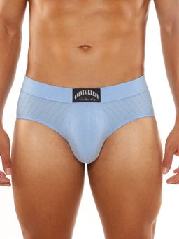 Calvin Klein - Blue Textured Mid Rise Brief