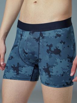 Technosport - Men Blue Printed Trunk with Elastolite