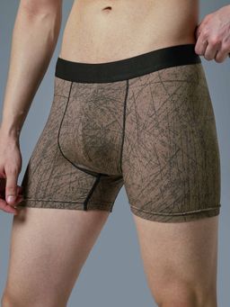 Technosport - Men Brown Printed Trunk with Elastolite