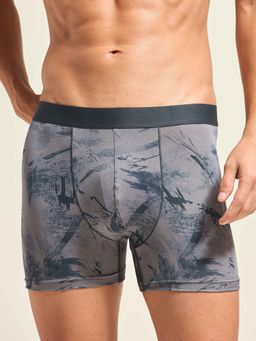 Technosport - Men Grey Printed Trunk with Elastolite