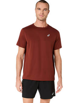 ASICS - Silver Ss Maroon T-Shirt