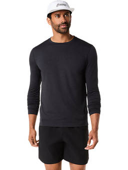 ASICS - Refined Texture Long Sleeve Black T-Shirt