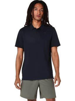 ASICS - Cotton Blend Navy Blue Polo-Shirt