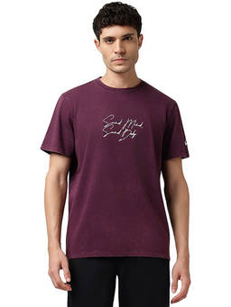 ASICS - Fade Texture Ss Burgundy T-Shirt