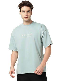 ASICS - Typography Relaxed Ss Blue T-Shirt