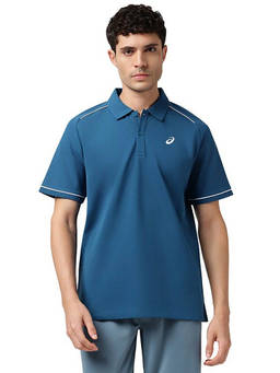 ASICS - Edge Piped Blue Polo T-Shirt
