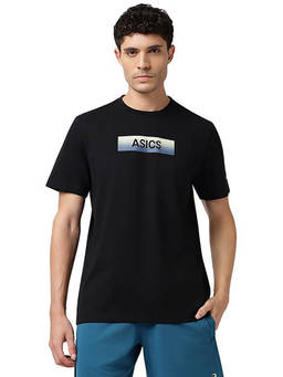 ASICS - Ombre Typography Ss Black T-Shirt