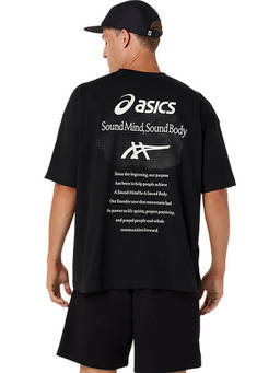ASICS - Cloud Black Typography Relaxed T-Shirt