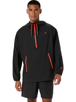 ASICS - Heritage Double Weave Relaxed Anorak Black Hoodie