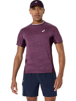 ASICS - Match Jacquard Ss Purple T-Shirt