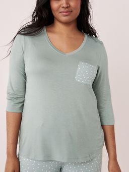 La Vie En Rose - Soft Knit Jersey 3/4 Sleeve Shirt
