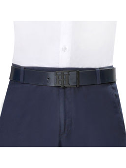 Tommy Hilfiger - Welles Men Leather Reversible Belt - Navy Blue & Tan