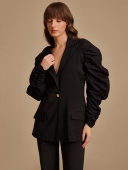 Kazo - Tanner Black Solid Blazer