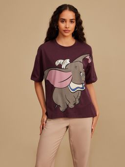 Kazo - Disney Dumbo Sequined T-Shirt Purple