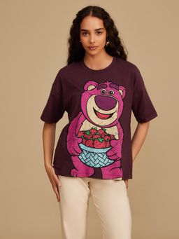 Kazo - Disney Lotso Printed T-Shirt Purple