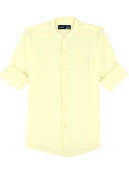CAVIO - Boys Yellow Full Sleeves Solid Shirt