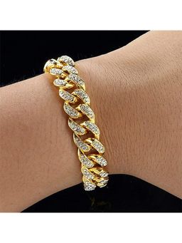 Yellow Chimes - Men Gold-Toned & White Gold-Plated Link Bracelet